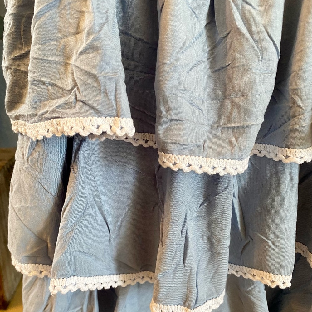 POL Blue Ruffled Sleeveless Top NWOT - Picture 5 of 6
